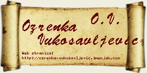 Ozrenka Vukosavljević vizit kartica